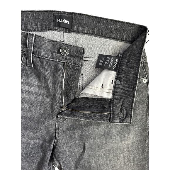 HUDSON Men's Axl Skinny Fit Zip Fly Skinny Jean Faded Black Size 30 - Picture 8 of 10